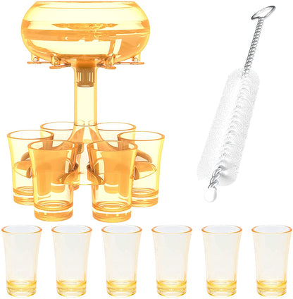 6 Shot Glass Holder and Dispenser Set - Home Essentials Store Retail