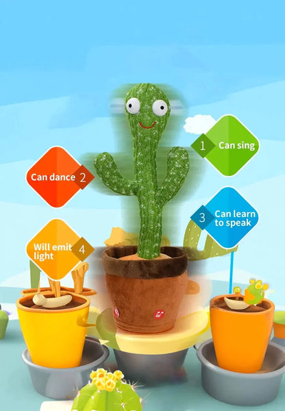 Intelligent Plush Cactus Interactive Learning and Musical Toy for Kids